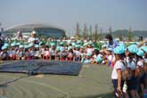 Japanese schoolkids visiting the DZ.